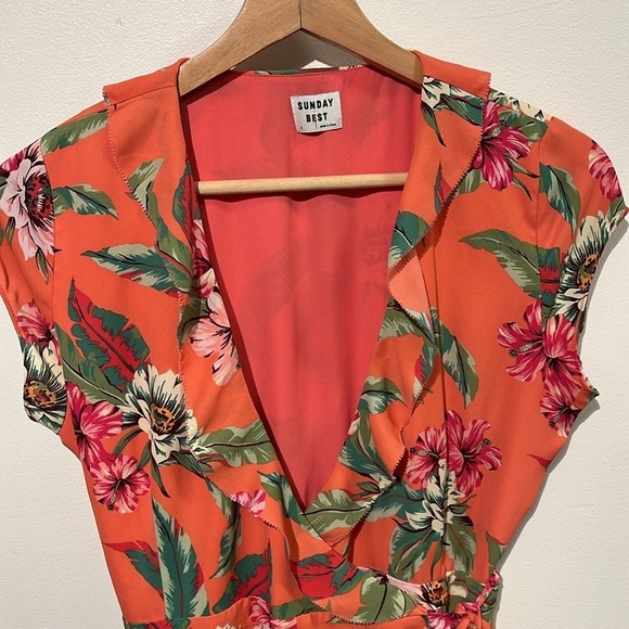 Sunday best tropical print savoy dress - size 0 - Picture 8 of 11